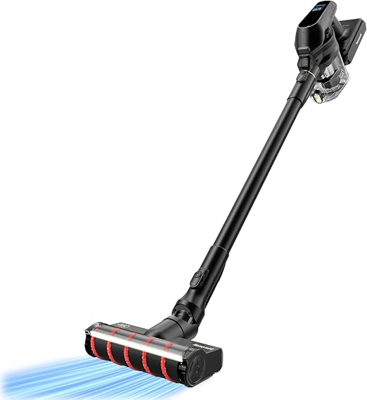 Honeywell Cordless Vacuum Cleaner, 600W 60Mins Runtime Vacuum Cleaners for Home, Cordless Vacuum w/self-Cleaning, Touch 