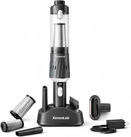 Handheld Vacuum Cordless Smart Display and Charging 25KPa Car Vacuum - Cleanova