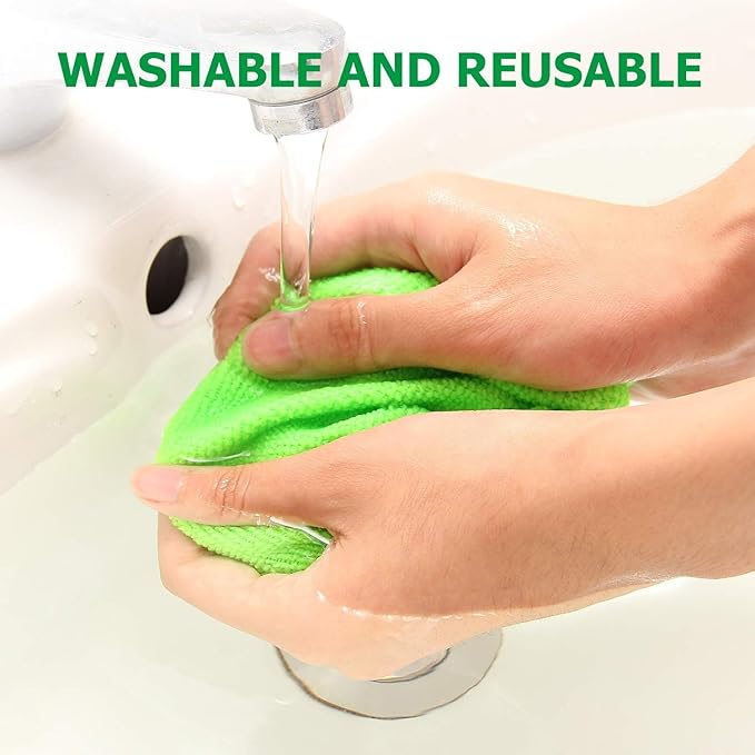 XINDELL Windshield Cleaner Tool – Car Interior Window Cleaning Kit with Extendable Handle & 4 Microfiber Pads, Auto Wiper Inside Windshield Brush for Car & Home Windows