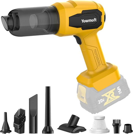 3 in 1 Handheld Car Vacuum Compatible with 20V Battery with 21000pa Strong Suction, Handheld Vacuum Cordless & Blower with 200W Brushless Motor, Mini Vacuum Cleaner for Car, Home (No Battery)