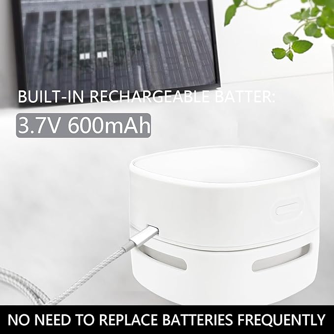 Mini Desktop Vacuum Cleaner, USB Handheld Computer Dust Collector, Portable Vacuum with Auto Power Off Function. for Home, Office, Sewing Machines, Keyboards, Cars