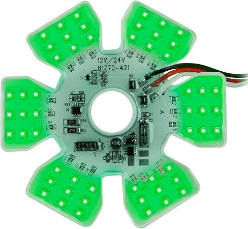 GG Grand General 81778 Green Light Ultra Thin Air Cleaner Hex 54 LED Dual Function