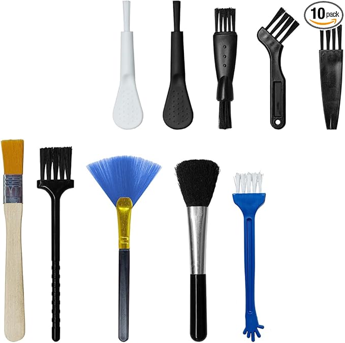 ZIMISI 10PCS Car Detailing Brush Kit, Nylon Anti-Static Car Interior Cleaning Tools, Portable Crevice Cleaning Brush Auto Dusting Tool Multipurpose for Dashboard Air Vent Computer Keyboard