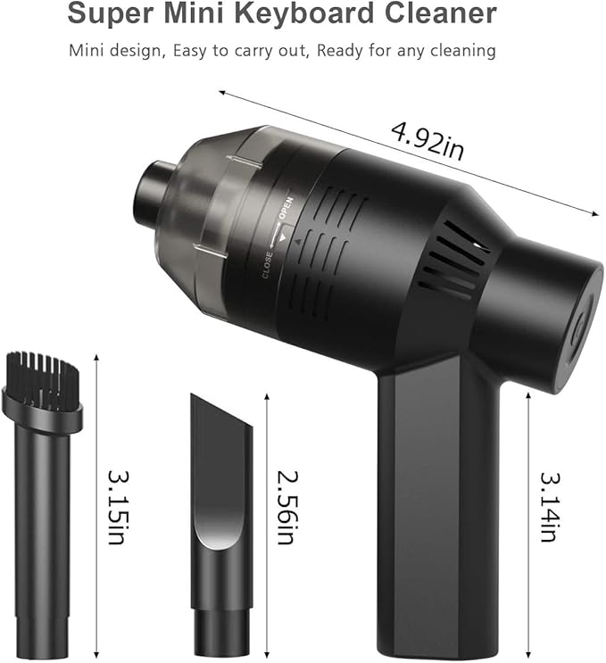 [Upgrade] Mini Vacuum Cordless Vacuum Keyboard Cleaner Rechargeable,for Cleaning Dust,Hair,Crumbs,Eraser Scrap,Laptop,Pet House,Sewing Machine
