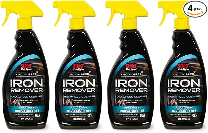Stoner Car Care 92100-4PK Iron Remover & Wheel Cleaner 22 fl oz – Odorless Iron Fallout & Brake Dust Remover for Paint, 
