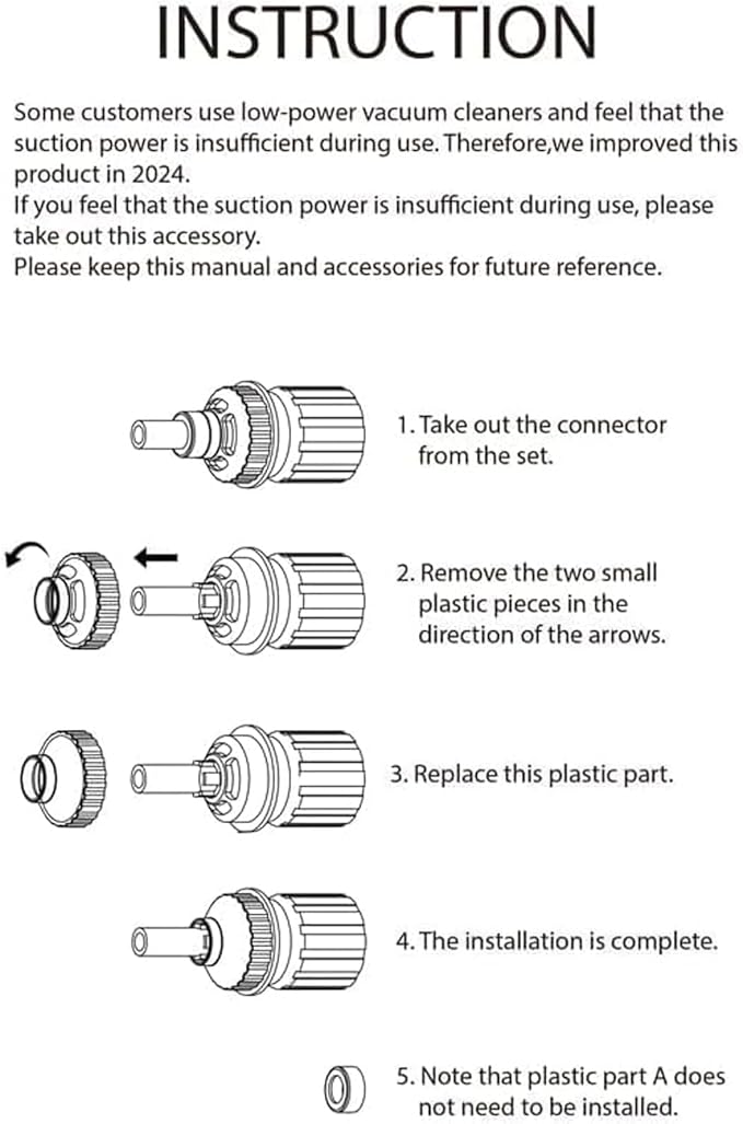 EZ SPARES Vacuum Crevice Attachment Kit,Micro Cleaning Tools for Keyboard,Crevice,Car,Vents & Tight Spaces,Compatible with Most Universal 1-1/4 Inch Hose Vacuums,Computer Cleaning Kit,All in Kit