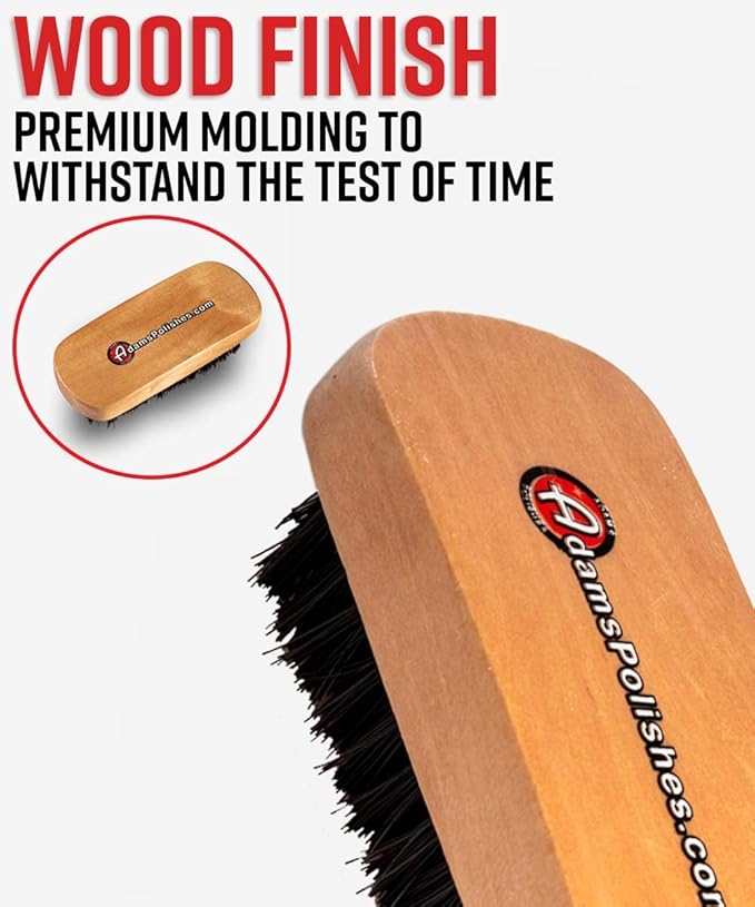 Adam's Polishes Cockpit Detailing Brush (Mini) - Car Cleaning Brush | Scrub Brush for Interior Leather Cleaner Carpet Upholstery Bathroom Fabric Shoe