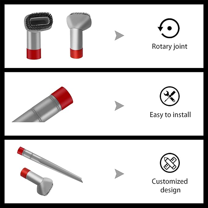 3 Packs Upholstery Tool, Crevice Tool and Dust Brush Compatible with Shark Rotator NV500, NV501, NV502, NV560 Lift-Away Vacuum Cleaner Compare to Part No. X11FC500