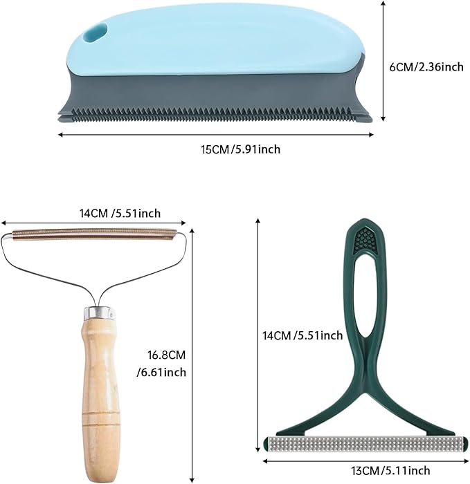 5 Pack Pet Hair Remover, Portable Dog Cat Hair Remover, Lint Remover, Reusable Pet Hair Removal Tool, Lint Shaver Cleaner Pro, Carpet Scraper for Couch Furniture, Blanket, Clothing, Carpet, Rugs