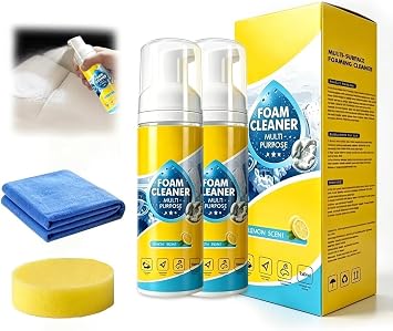 4-in-1 Multi-Enzyme Foam Cleaner, New Multi-Surface Foam Cleaner Spray - No-Wash All Purpose Deep Cleaning Foam for Car 
