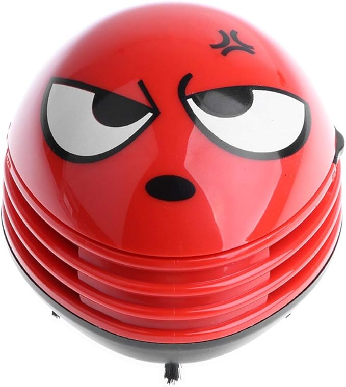 Cute Portable Cartoon Mini Desktop Vacuum Desk Dust Cleaner (Red)