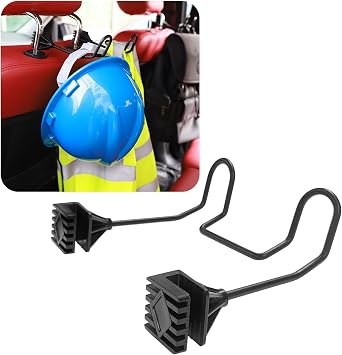 GODLIY Hard Hat Holder for Truck, Heavy-Duty Metal Car Headrest Hooks