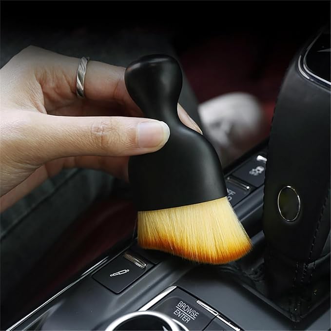 2PCS Car Interior Detailing Brush Set, Scratch-Free Soft Bristle Cleaning Tool for Dashboard, Air Vent, Piano Black Trim, Screen & Electronics