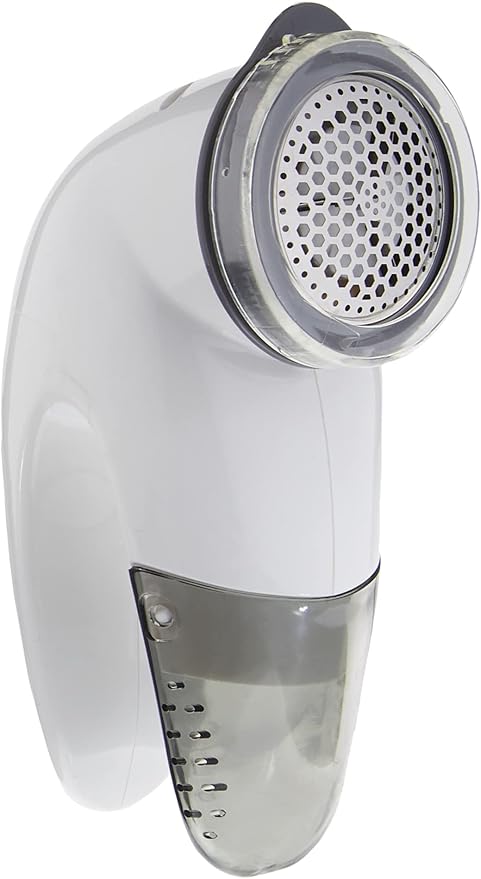 Laundry 360 Portable Fabric Shaver |Triple Blade | Protects Your Clothes | Quickly and Effectively Remove Fluff | Lint | Sweater Saver | White.