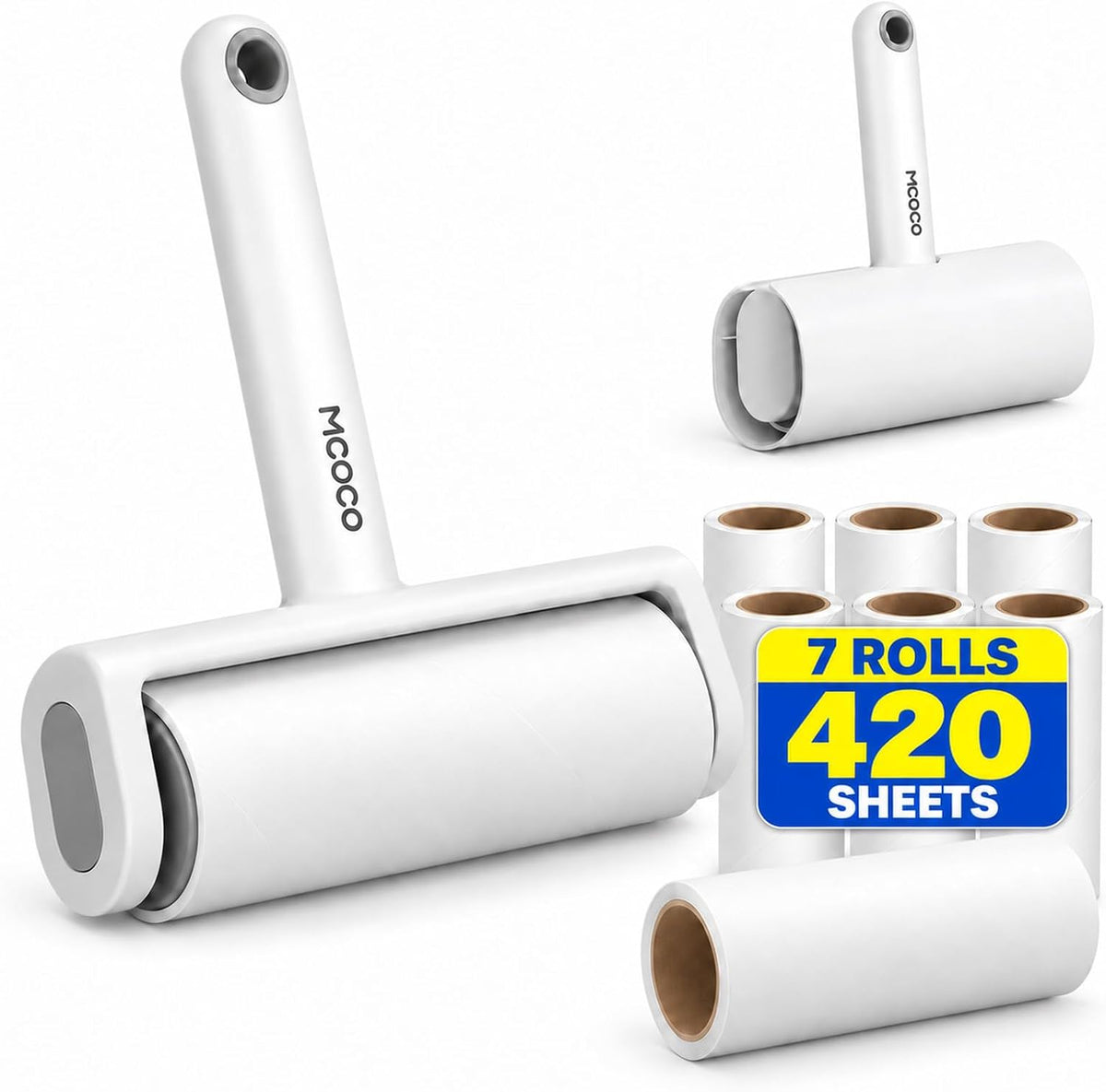 Lint Rollers for Pet Hair Extra Sticky, 6.3''Wide Roller for Pet Hair