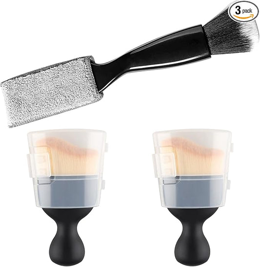 Car Interior Detail Dust Brush, 3PCS car Cleaning Brush, Soft Car Interior Detailing Kit Tools - Professional Auto Detailing Brushes for Car Interior, Air Vents, Computer, Keyboard