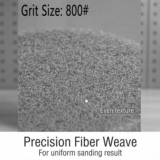 4 Inch 800 Grit Drill Brush Scrubber Scouring Pads, 20 Pcs Hook & Loop Power Scrubber Scour Pads for Rotary Tools, Random Orbital Sander (Grey)