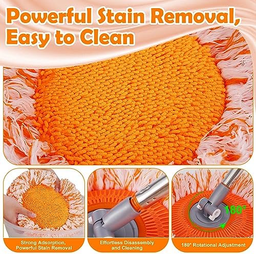 Wall Mop - 68" Wall Cleaner, Baseboard Cleaner, Professional-Grade Cleaning Tool with Handle, Dust Mop, Ceiling Fan Duster