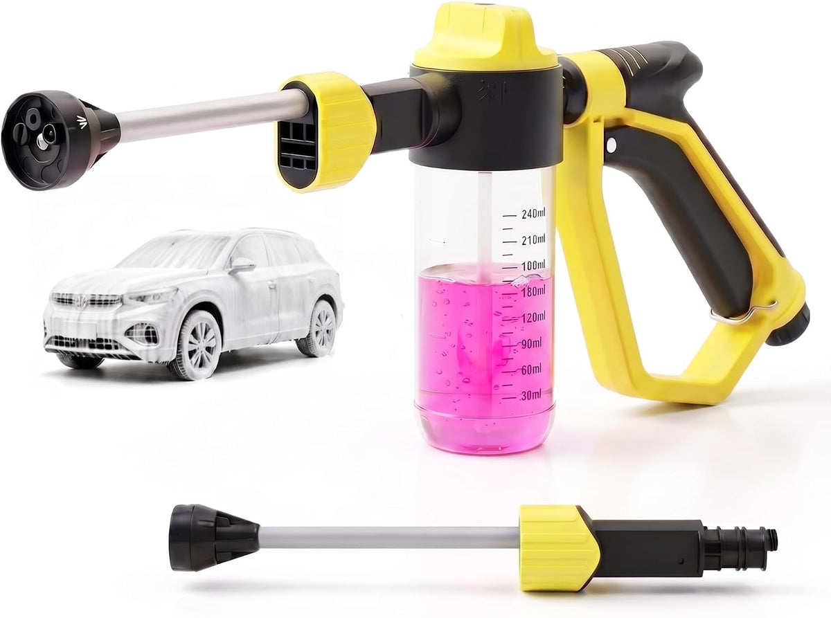 Car Wash Foam Gun for Garden Hose, Car Foam Cannon with 3 Spray Modes
