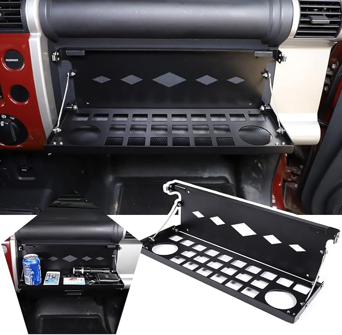 For Toyota FJ Cruiser 2007-2021 car center console side outlet storage bag trunk storage box (Co-pilot storage table rac