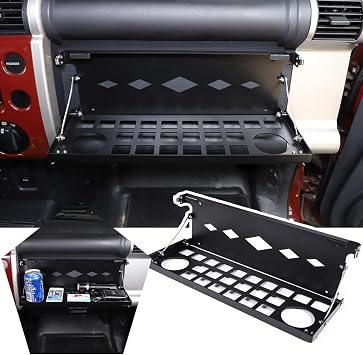 For Toyota FJ Cruiser 2007-2021 car center console side outlet storage bag trunk storage box (Co-pilot storage table rac