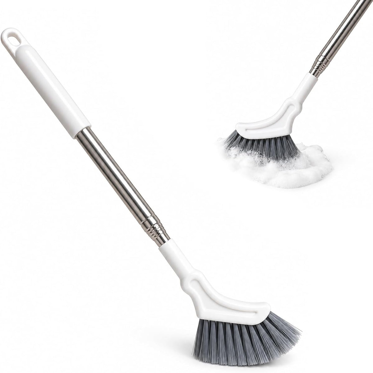 Multifunctional Crevice Cleaning Brush, Extendable Long Handle Scrub Brush
