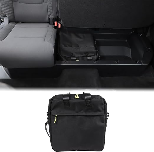 Aunginsy Rear Row Underseat Concealed Storage Bag Compatible with Toyota Tundra 2022-2024 2025, Car Back Seat Luggage St