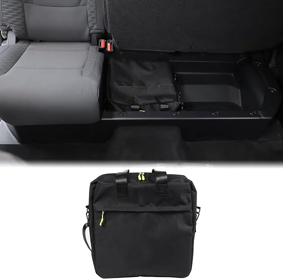 Aunginsy Rear Row Underseat Concealed Storage Bag Compatible with Toyota Tundra 2022-2024 2025, Car Back Seat Luggage St