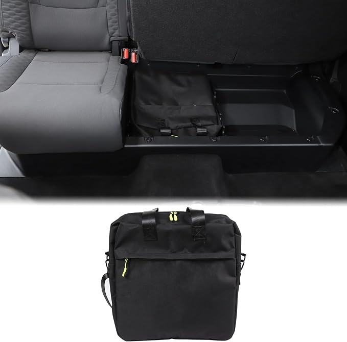 Aunginsy Rear Row Underseat Concealed Storage Bag Compatible with Toyota Tundra 2022-2024 2025, Car Back Seat Luggage St