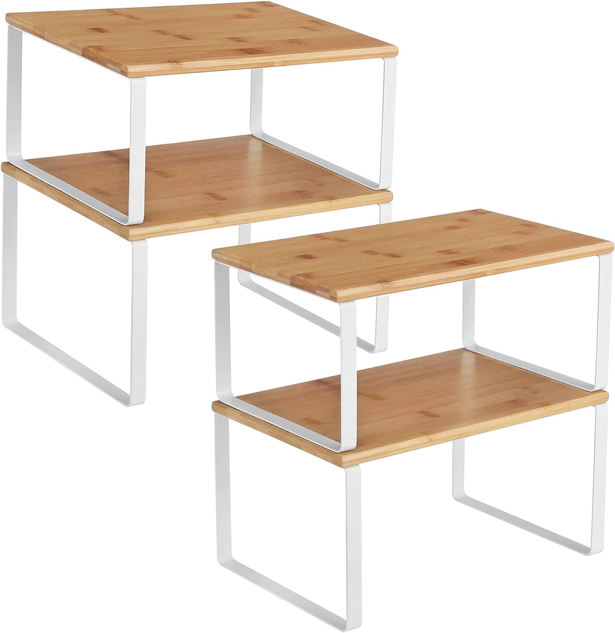Cabinet Organizer Shelf, Set of 4 Spice Rack, Kitchen Storage
