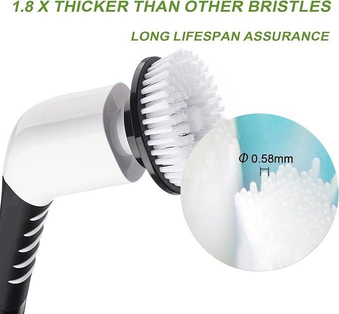 7-in-1 Replacement Brush Heads Set of Electric Spin Scrubber, Cleaning Portable Cordless Shower Power Scrubber Heads, Household Tools for Bathroom Kitchen Bathtub Tile Floor Car & Wheel