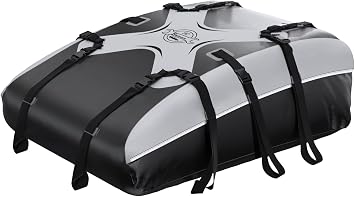Sailnovo Car Roof Bag,20 Cubic feet for Most Vehicles with/Without Rack