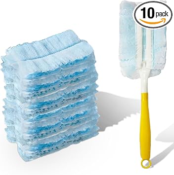YoRise Duster Refills, Microfiber Cleaning Tools with 1 Handle, Heavy Duty Electrostatic Duster Replacement Head, Dispos