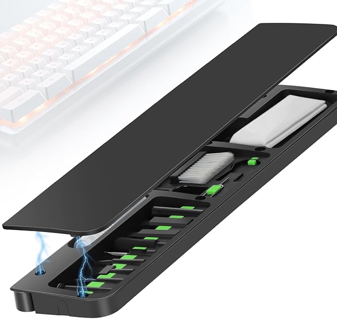 Keyboard Wrist Rest with Cleaning Kits,Palm Pad for Pain Relief, Wrist Support for Long Hours of Work, Gaming,Studying,Black 14.17'' Wrist Rest for 85% Mechanical Keyboard