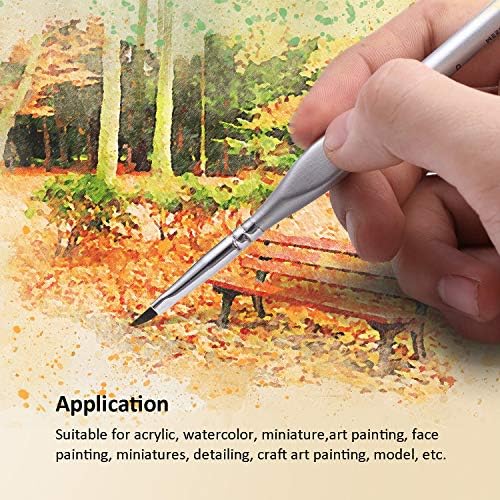Miniature Paint Brush Set,15 Tiny Professional Fine Tip Detail Paint Brushes, Detailing Paintbrushes for Acrylic Watercolor Oil Painting- Model Face Nail Craft