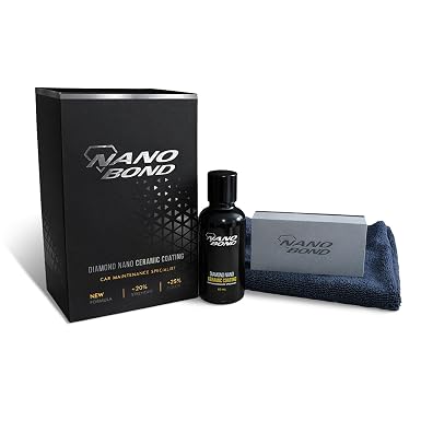 Nano Bond Ceramic Coating for Cars - 9H PRO 80% SiO2 Formula - 60ML Kit