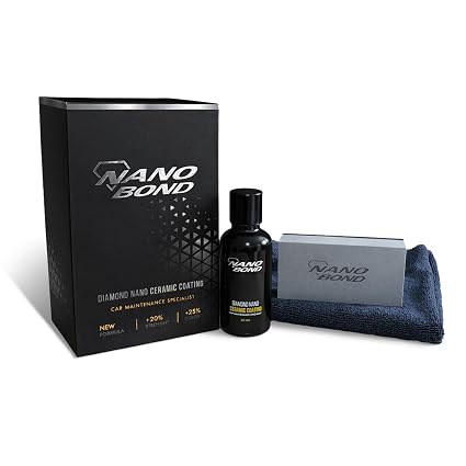 Nano Bond Ceramic Coating for Cars - 9H PRO 80% SiO2 Formula - 60ML Kit