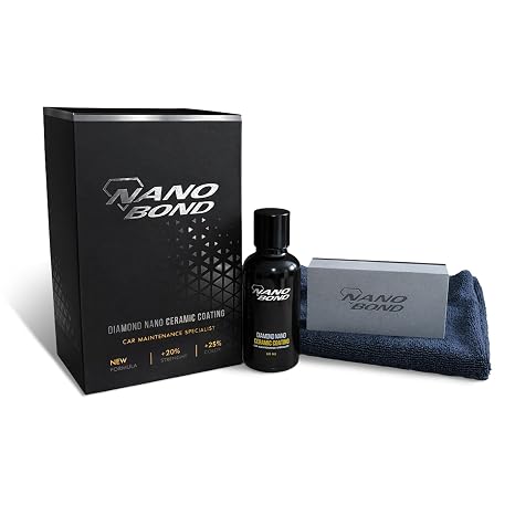 Nano Bond Ceramic Coating for Cars - 9H PRO 80% SiO2 Formula - 60ML Kit