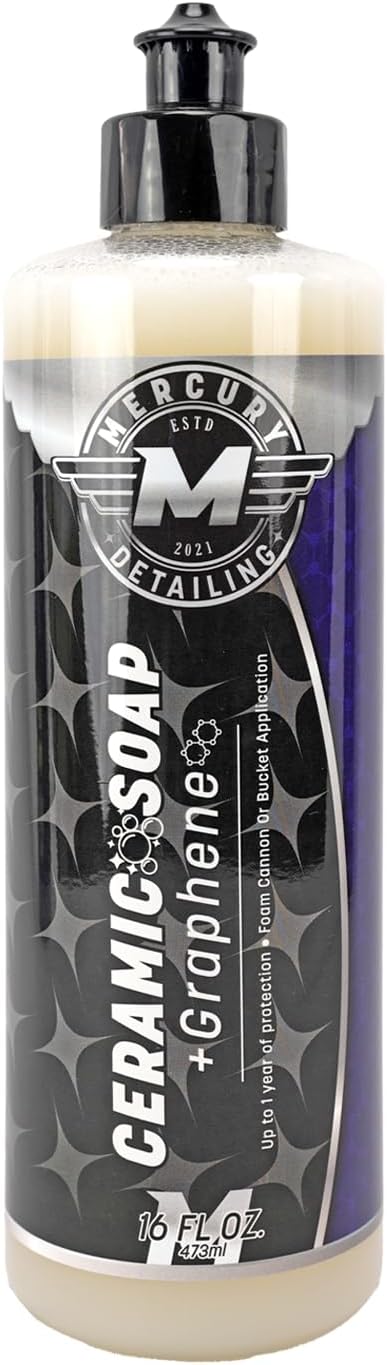 Ceramic Soap with Graphene Car Wash Soap 16 oz (Pack of 1) – High Foaming SiO2 Formula | Long-Lasting Protection | pH Ne