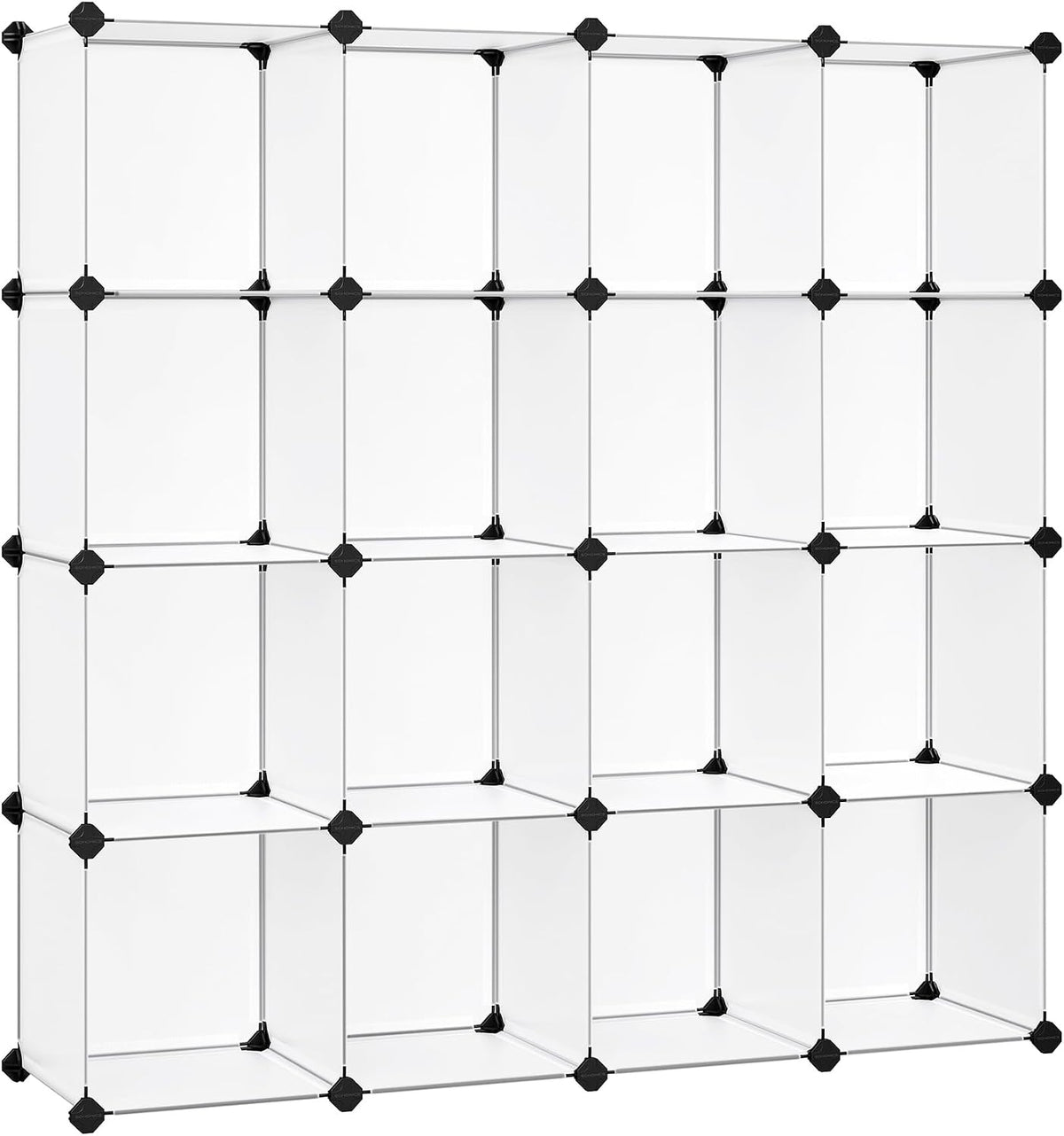 16 Cube Storage Organizer，Plastic stackable cube shelf