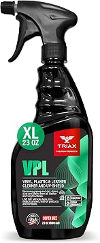 Triax Vinyl, Plastic & Leather VPL Premium Cleaner with UV Shield, Leather Scent (23 Ounce)
