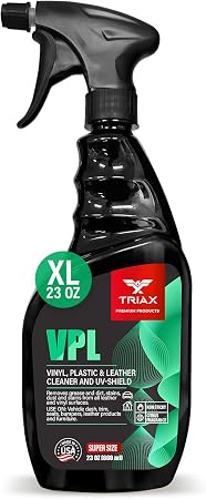 Triax Vinyl, Plastic & Leather VPL Premium Cleaner with UV Shield, Leather Scent (23 Ounce)