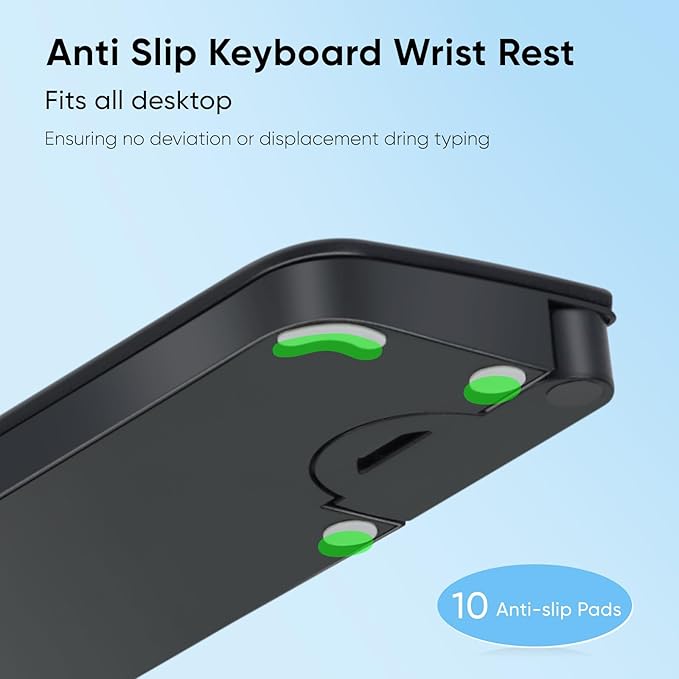 Keyboard Wrist Rest with Cleaning Kits,Palm Pad for Pain Relief, Wrist Support for Long Hours of Work, Gaming,Studying,Black 14.17'' Wrist Rest for 85% Mechanical Keyboard