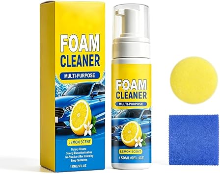 4-in-1 Multi-Enzyme Foam Cleaner, 2026 New Foam No-Rinse Cleaner, All-Purpose Foam Cleaning Spray, For Car Interior, Kit