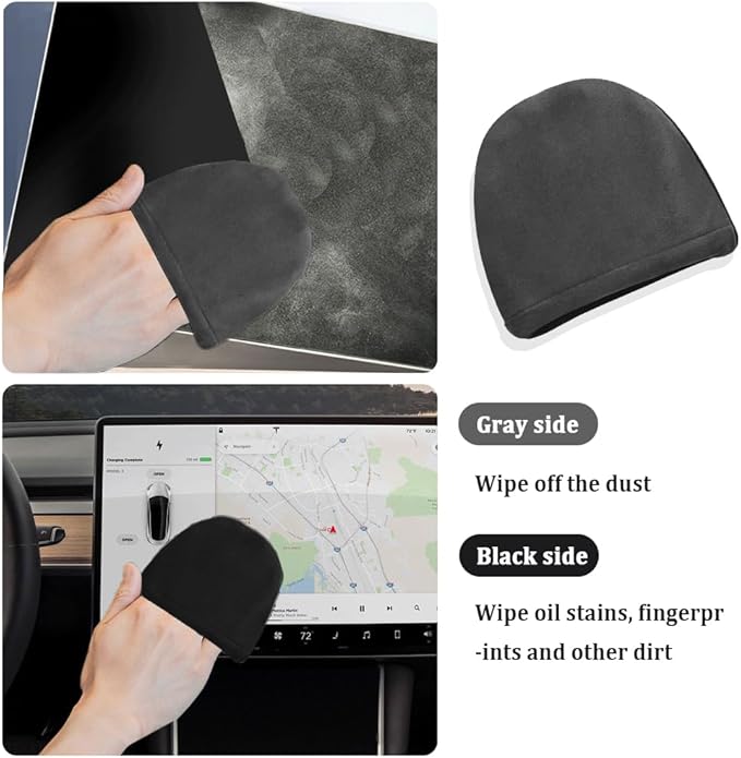 Car Screen Cleaner Cloth,Rapid Dust Removal Microfiber Cleaning Cloth for Car Display,Cell Phones,Dashboard,Double Sided Car Touch Screen Cleaner Car Accessories for Car,Truck,SUV (Triangular Shape)