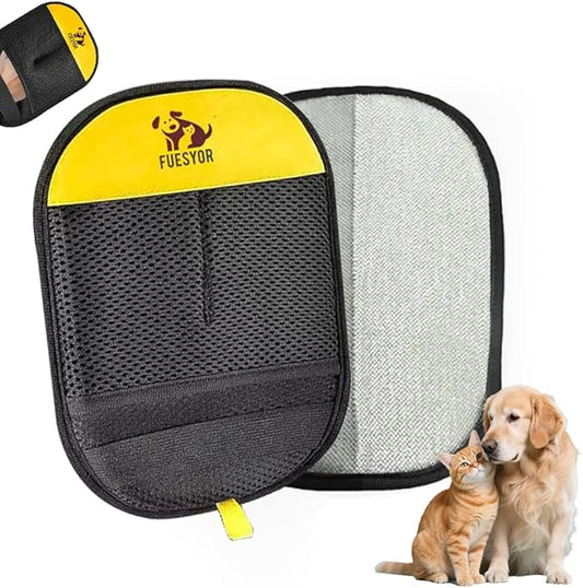 2 Pack Pet Hair Remover Gloves for Dogs & Cats, Reusable Static Fur Remover Mitt, Lint Cleaner for Clothes, Couch, Carpet, Car Seats