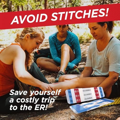 Emergency Laceration Closures - Repair Wounds Without Stitches, Skin Closure Device for 3 Individual Wounds Or Combine for Total Length of 4 1/4 Inches