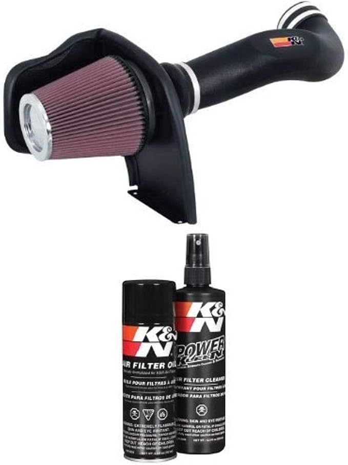 K&N 57-3050 FIPK Performance Air Intake System with Filter Care Service Kit