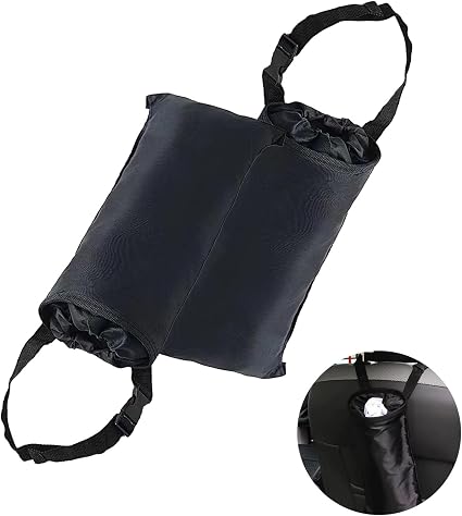 1 Pack 2 Pcs Hanging Car Trash Can, Car Trash Bags With Storage Pockets, Car Organizers And Washable Fits For Most Car, 