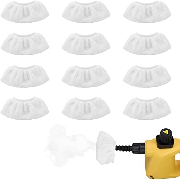 Carehabi 12 Pieces Steam Cleaner Microfibre Replacement Cloths Set Steam Cleaner Accessories Replacement Cover Cloths fo